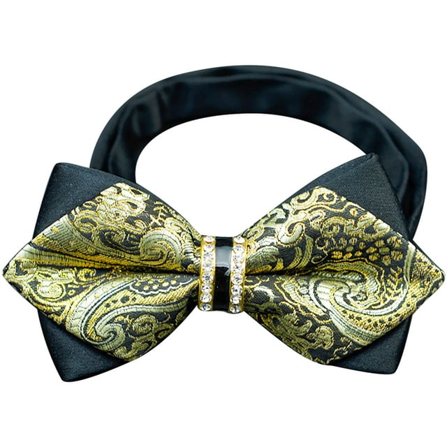 Bangcool Men Bow Tie Creative Rhinestone Fashion Neck Bowtie Formal Bowtie for Wedding