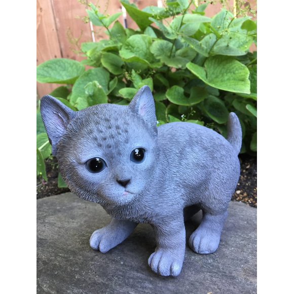 Figurine Hi-Line Gift Ltd., gatito azul ruso, poliresina