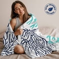 thumbnail image 5 of Throw Blanket for Couch Teal Grey Coral Soft Fleece Flannel Blankets Cozy Lightweight Blanket for Home Sofa Living Room Ocean Marine Life Bed Throws 40" x 60", 5 of 9