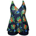 thumbnail image 2 of Kawell Plus Size Tankini Swimsuits for Women Blouson Tankini Tops with Swim Shorts Two Piece Bathing Suits, 2 of 4