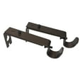 thumbnail image 6 of Sturdy Adjustable Metal Window Curtain Rod Support Wall For Rods Max. 19.05mm Diameter , Brown, 6 of 7