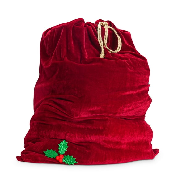 Sunnywood Santa Drawstring Gift Bag in Red