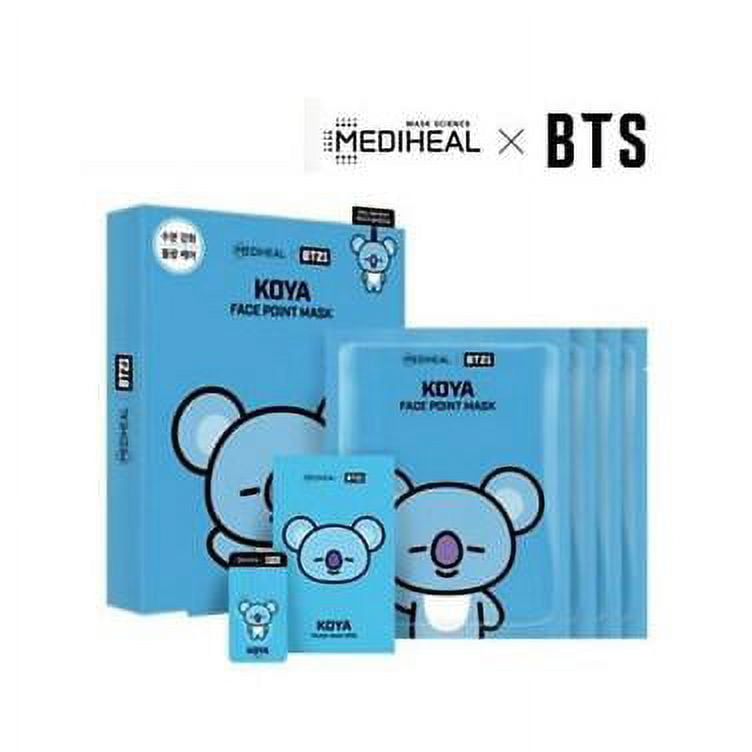 MEDIHEAL BTS BT21 FACE POINT MASK (4 Sheets+Post Card+Book