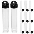 thumbnail image 2 of KAKOWELY 12pcs Small Vial Scale Sample Test Tube 10ml Sampling Vial Testing Tube Container,4.21X"X0.94"X0.94", 2 of 4