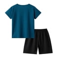 thumbnail image 3 of BOBOGOJP Shorts Athlétiques pour Garçons et T-Shirt de Performance à Col Rond Ensemble de Vêtements pour Garçon, Tenue d'Été pour Enfants (5-6 Ans, Bleu), 3 of 3