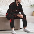 thumbnail image 7 of Lsque Cardiogram and Heart Pattern Long Sleeve Pajama Set for Men - Soft 2-Piece Sleepwear and Loungewear Set with Pockets, Comfy Nightwear-XX-Large, 7 of 7