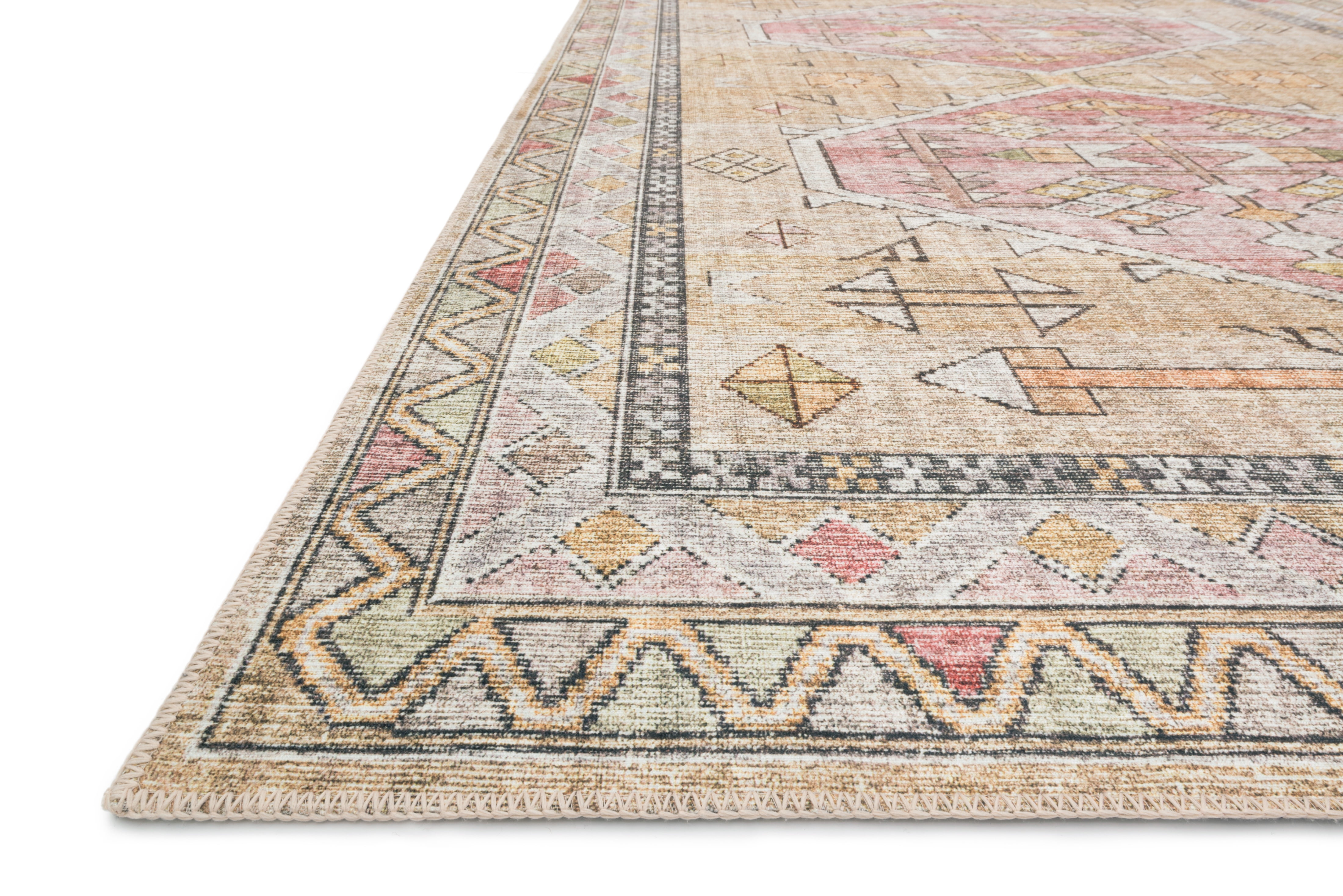 Loloi Skye Gold / Blush 8'-0" x 8'-0" Round Area Rug
