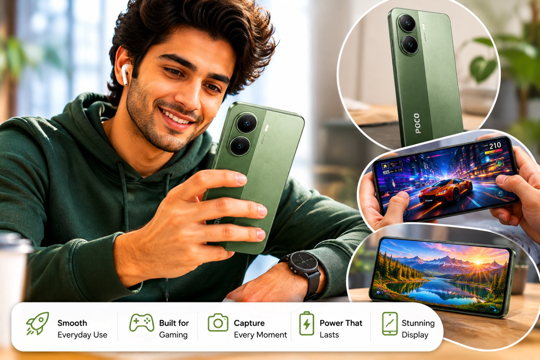 Xiaomi Poco X7 PRO 5G 256GB ROM 12GB RAM Dual SIM GSM Unlocked - Green