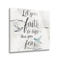 thumbnail image 2 of Faith Bigger Than Fear White Hummingbird 12 x 12 Glass Wall Hanging Sign, 2 of 4