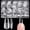 Medium Coffin, variant on 420 count Short Square Tips Clear Press Nails Short Nails Tips Square Tips Full Cover Soft Gel Tips False Nails Artificial Fingernail for Gel Extensions