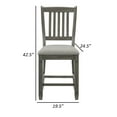thumbnail image 5 of Rome 25 Inch Counter Height Chair, Fabric Seat, Antique Gray Wood, Set of 2- Saltoro Sherpi, 5 of 5