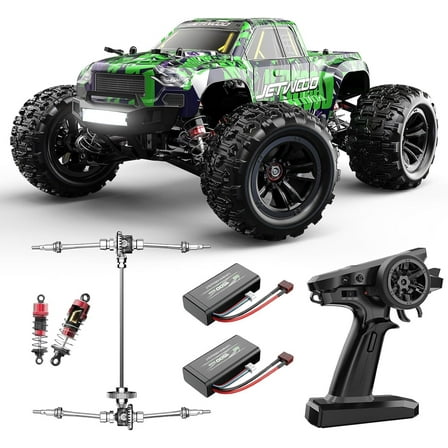Jetwood 1/16 Fast Remote Control Car for Adults, Electric 4WD RTR RC Cars, High Speed RC Truck AWD, Max 38 kph Offroad Truck, JC16W with 2 Batteries