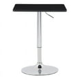 thumbnail image 2 of CorLiving Adjustable Height Square High Top Bar Table with Swivel and Chrome Pedestal Base, Space Saving, Pub Table, High Top Table, Tall Cocktail Table Designed for Small Spaces, Black and Chrome, 2 of 10