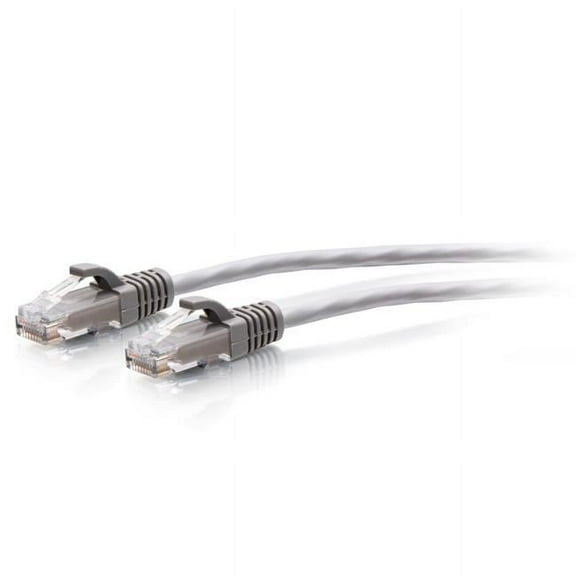 2 ft. Cat6a Snagless Unshielded Twisted Pair Slim Ethernet Network Patch Cable, Gray