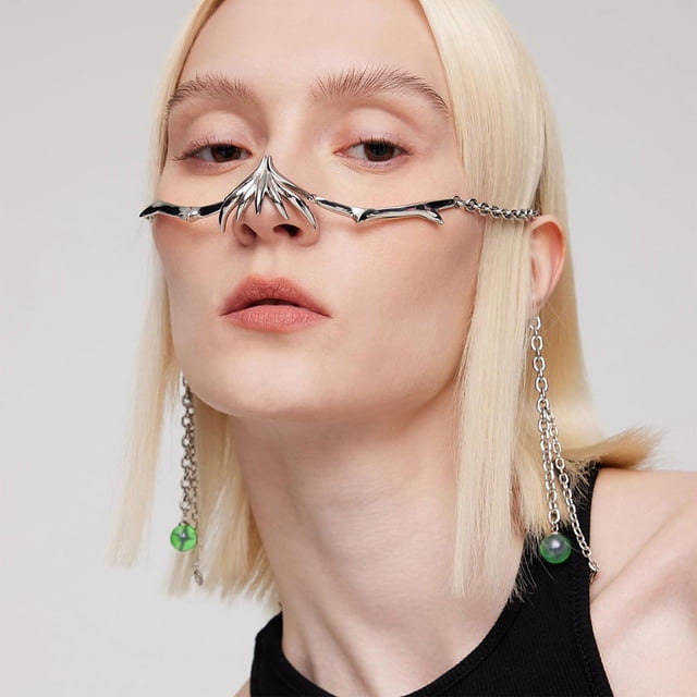 Industrial Mechanical Gear Design Adjustable Unisex Earrings Lip Rings Face Jewelry Body Modification Alternative Fashion Accessory
