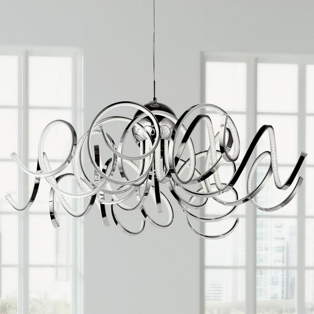 Et2 Chaos 34 Wide Polished Chrome Led Pendant Light Walmart Com Walmart Com