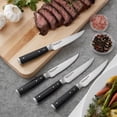 thumbnail image 3 of Kitchenaid Gourmet 4-piece Forged Tripe-Rivet Steak Knife Set, Black, 3 of 9
