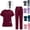 Wine, variant on HAJWOH Scrubs For Women Set Stretch V-Neck Scrub Tops & Pant Quick Drying Solid Medical Nurse Uniform with Pockets