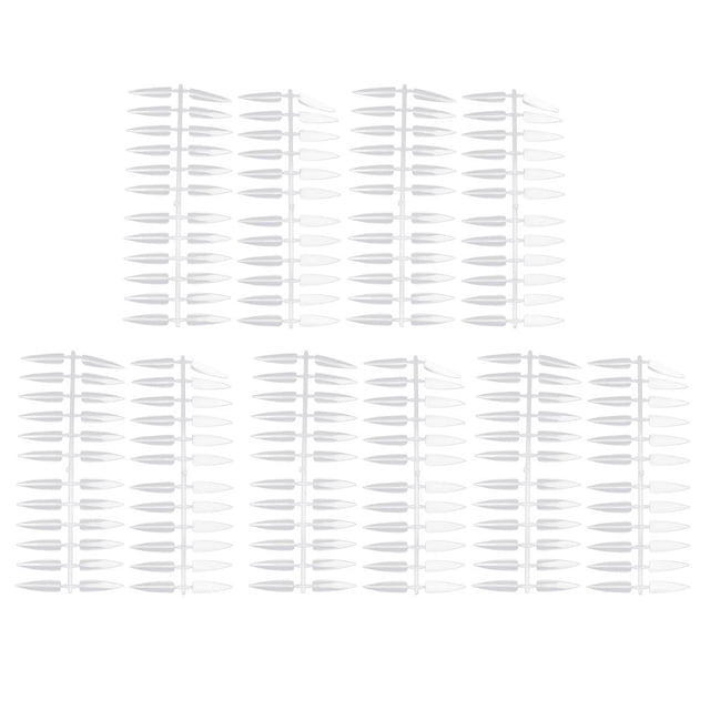 Tachiuwa 240 Nail Art Tip Practice Display Color Chart French Tip Long Nail Set Clear