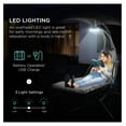 Hanging LEDLit Curved Chaise Lounge Chair Swing for Backyard, Patio