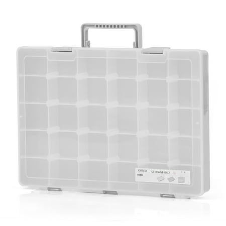 Hobbico Parts Box - Plastic Toy Organizer Parts Storage Box Multiple Compartments Slot Hardware Box Organizer Craft Cabinet Tools Components Container Accessories Storage Case
