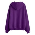 thumbnail image 4 of Dwellite Women's Zip Up Hoodies Oversized Fleece Long Sleeve Sweatshirts Casual Fall Jacket Coat with Pockets Dark Purple S, 4 of 5