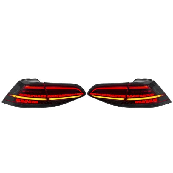 Herwey VLAND R-Look Full LED Dynamic Tail Lights Smoked Lens Fit For MK7/7.5 GTD R 2013 2014 2015 2016 2017 2018 2019 2020