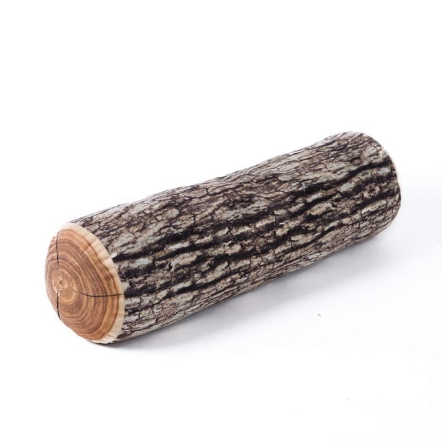Cojín decorativo HYSEAS con estampado digital 3D de troncos de madera