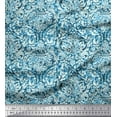 thumbnail image 1 of Soimoi Polyester Crepe Fabric Leaves & Floral Batik Print Sewing Fabric Yard 52 Inch Wide, 1 of 3