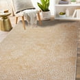 thumbnail image 6 of World Rug Gallery Contemporary Flowers Weather Resistant Reversible Indoor/Outdoor Area Rug - Yellow 7'10"x10', 6 of 7