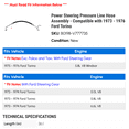 thumbnail image 2 of Power Steering Pressure Line Hose Assembly - Compatible with 1973 - 1976 Ford Torino 1974 1975, 2 of 2