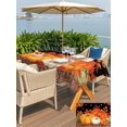 thumbnail image 4 of Outdoor Tablecloth with Umbrella Hole and Zipper, Thanksgiving Fall Rectangle Table Cloth 54x80 Inch Waterproof Tablecloth, Farmhouse Orange Green Pumpkin Leaves Picnic Table Cover for Patio Camping, 4 of 7