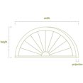 thumbnail image 2 of Ekena Millwork 50"W x 13-1/2"H x 2"P Segment Arch 4 Spoke Architectural Grade PVC Pediment, 2 of 7