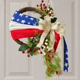 thumbnail image 2 of Guirnalda patriótica Husfou para puerta, decoración para el 4 de julio, Día de la Independencia, guirnalda colgante para puerta de entrada, 2 of 7