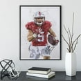thumbnail image 3 of American Football Sports 49ers Poster For Kids Fun Teen Birthday Christmas Gifts Christian McCaffrey Rugby Star Posters Canvas Wall Art Print Picture For Home, 3 of 6