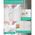 thumbnail image 4 of No Hook Shower Curtain with Snap in Liner, Christmas Pink Xmas Tree Santa Claus Snowflake Hotel Shower Curtains for Bathroom, Washable Shower Curtain Liner Set with Mesh Top Window, 54"x78", 4 of 6