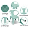 thumbnail image 3 of Resenkos Set of 2 Steel Armchair Stackable Kids Chairs-Green, Kids Chairs for Kids, 3 of 7