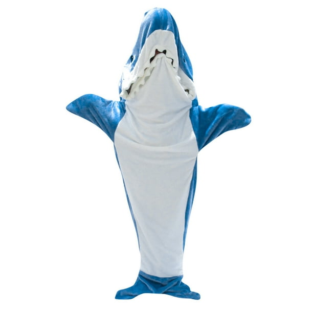 Manta para Adultos Sudadera Con Capucha Franela Súper Suave Saco Dormir Pijamas Sueltos Una Manta para El Sofá Del (XXL Azul)