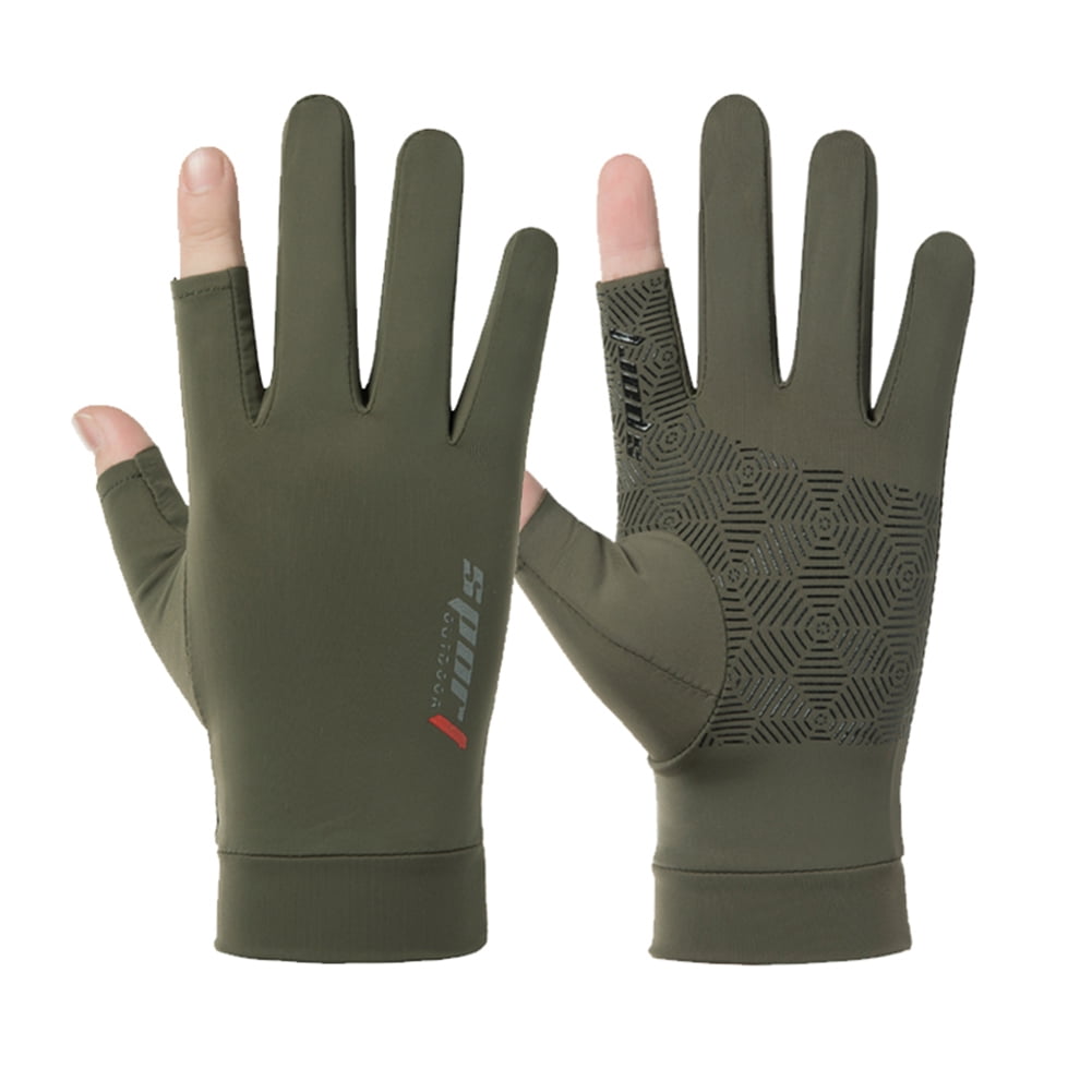 Details about   Fishing Glove Ice Silk Summer Riding Elastic Breathable Non-slip Gloves N3G2 