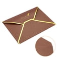 thumbnail image 4 of Uxcell B6 Luxury V Flap Gold Border Invitation Wedding Envelopes, Brown 10 Pack, 4 of 5