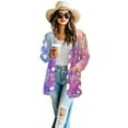thumbnail image 2 of SCRAWLGOD Love Heart Open Front Fall Cardigan for Women Sweaters Cardigan Long Comfy Cardigan for Women Loose Fit Long Sleeve Ladies Cardigan Jacket Size XL for Daily Life, 2 of 7