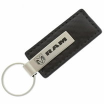 AutoGold Dodge Ram Gun Metal CF Carbon Fiber Leather Key Chain Ring Tag Fob Lanyard Metal KC1559.RAM