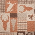 thumbnail image 5 of C&F Home Rustic Buck Ridge Trail Cabin Lodge Deer Stag Pinecone Orange Brown Tan King 3 Piece Reversible Quilt Coverlet Set King 3 Piece Set Brown, 5 of 6