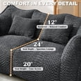 thumbnail image 4 of Aukfa Cloud Comfy Sofa, 24.4" Deep Seat Loveseat Couch for Living Room, No Assemble,Chenille,Black, 4 of 8