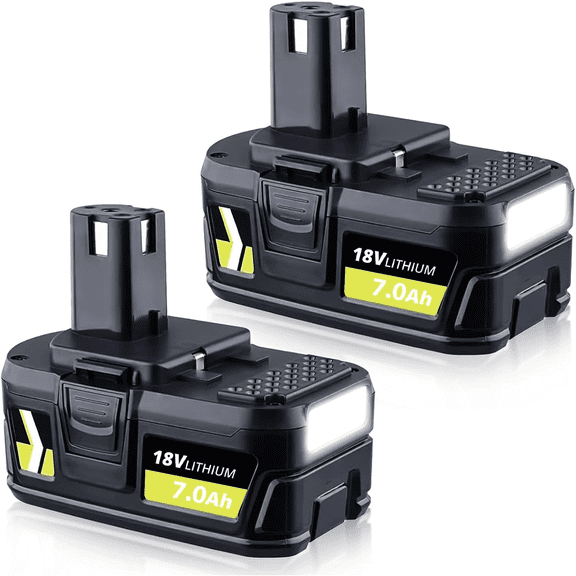 2Pack P108 7.0Ah Battery Compatible with Ryobi 18V Battery Replacement for Ryobi Batteries 18V Lithium P108 P102 P105 P107 P109