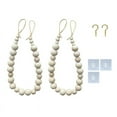 thumbnail image 6 of Set Of 2 Curtain Tie Backs Wood Bead Tiebacks Curtain Holdbacks Window Farmhouse Garland Boho Decor Accessories, 6 of 6