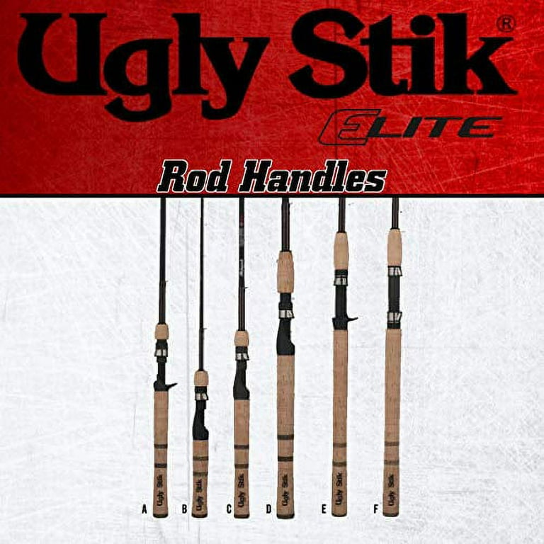 Ugly Stik 6'6” Elite Spinning Rod, Two Piece Spinning Rod 