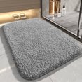 thumbnail image 1 of Felpudo de entrada para puerta de baño de casa simple, alfombra gruesa absorbente de agua, alfombra antideslizante para baño de casa, 1 of 4