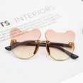 thumbnail image 4 of kusrkot Cartoon Cat Ear Shaped Rimless Sunglasses Beach Outdoor Travel Party Decoration Yellow, 4 of 9