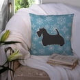 thumbnail image 3 of Winter Snowflake Dog Profile Art Fabric Decorative Pillow, 3 of 4